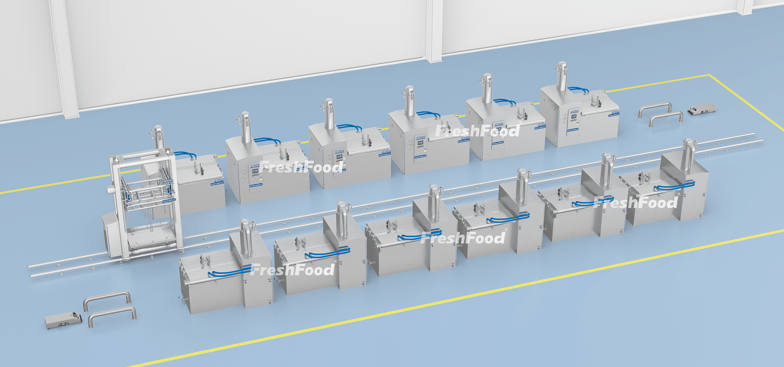 鲜食酱卤冷却线